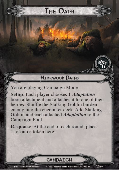 Official Dark of Mirkwood Campaign Cards